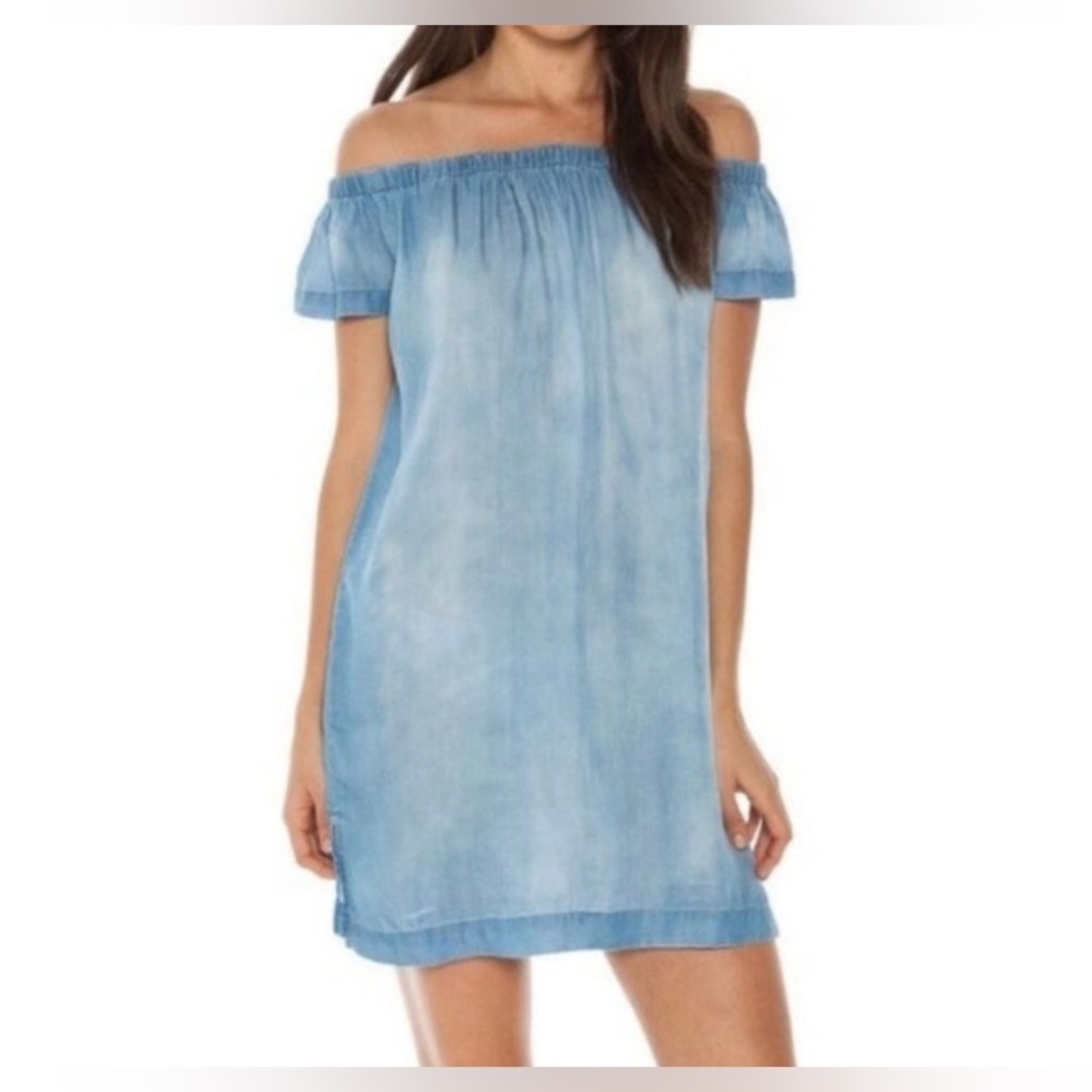 Anthropologie Cloth and Stone Chambray Dress EUC